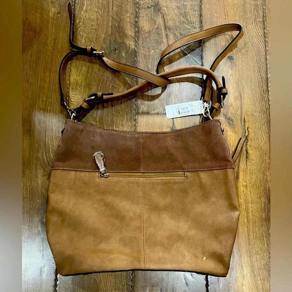 Simply Noelle Faux Leather brown Hobo Bag. Beautiful bag! NWT
